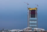 20140618_210310 Torre Isozaki in costruzione dopo un temporale