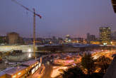 20081128_170227 Panorama serale sul cantiere Porta nuova innevato