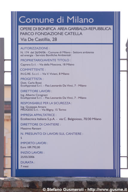  Cartello di cantiere Bonifica - click to next image