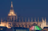 20110318_190112 Duomo e cupola Galleria illuminata per i 150 anni d'Italia