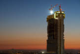 20140306_190433 Cantiere torre Isozaki e Monviso al tramonto