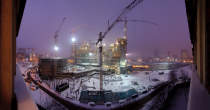 20091222_165855_P Panoramica notturna sul cantiere per la torre Pelli